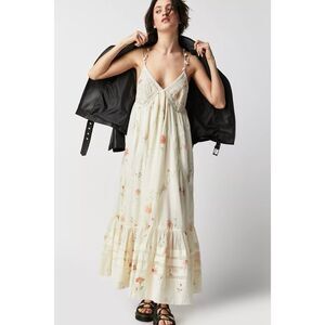 Free People FP Bali Woodland Floral Maxi Dress Medium $398